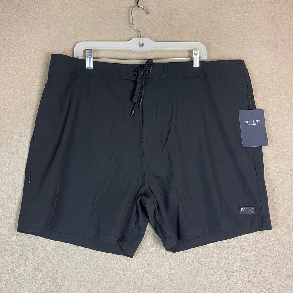BYLT Premium Basics Men's Black Swim Trunks Shorts‎ Size 40